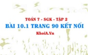 Bài 10.1 trang 90 Toán 7 Kết nối tri thức Tập 2